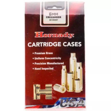HORNADY 86280 UNPRIMED BRASS 6MM CREEDMOOR 50 CT.