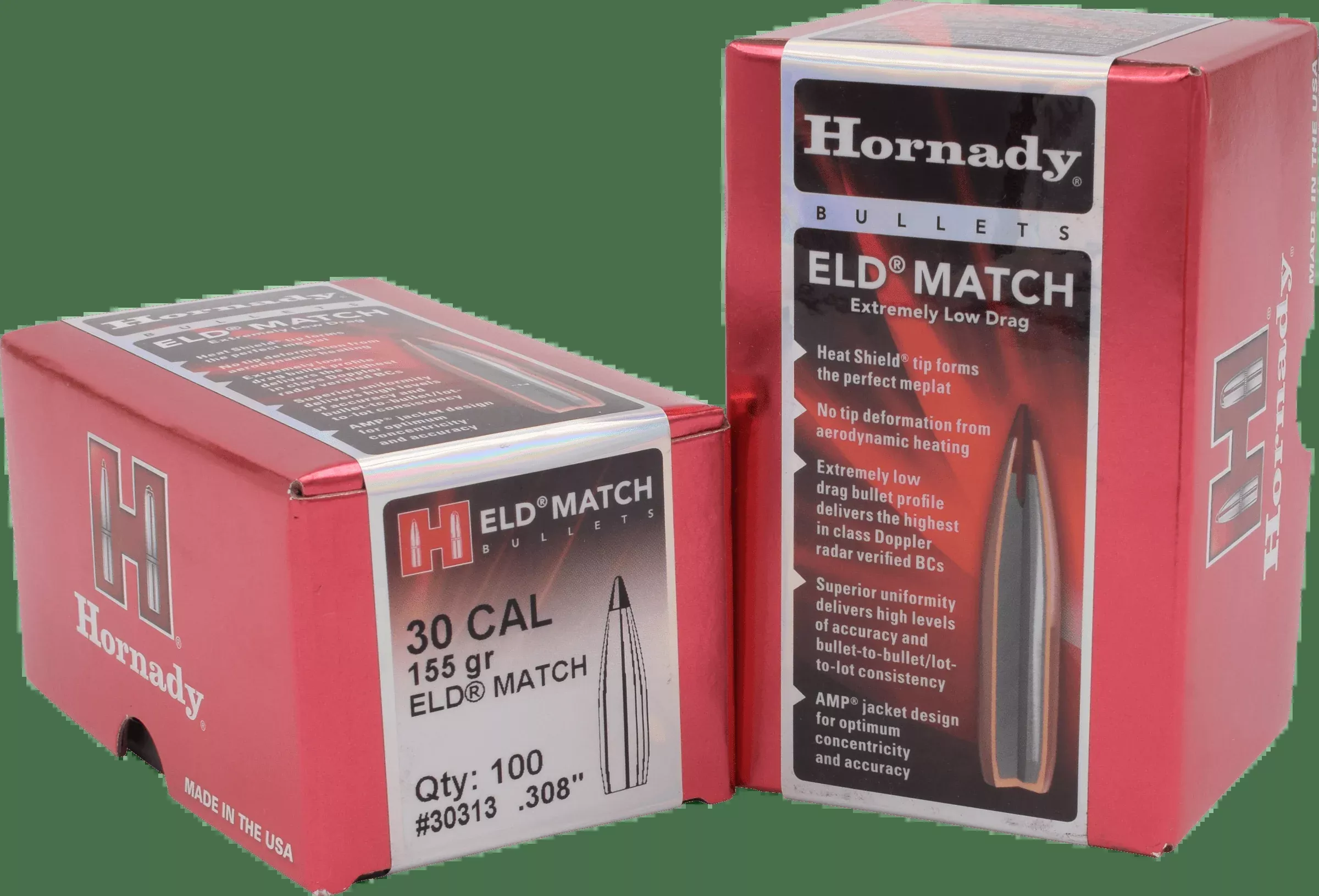 Hornady Eld Match Bullets 30 Cal. .308 155 Gr. Eld Match 100 Box