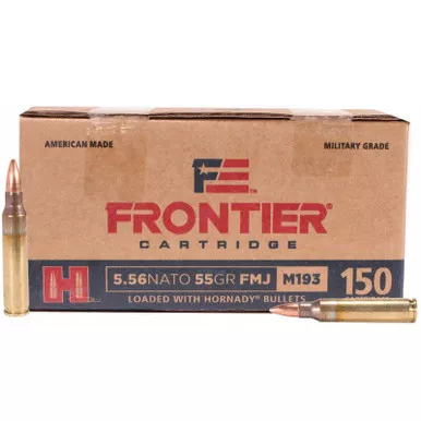 Hornady Frontier 5.56 NATO 55GR FMJ 150 Rounds