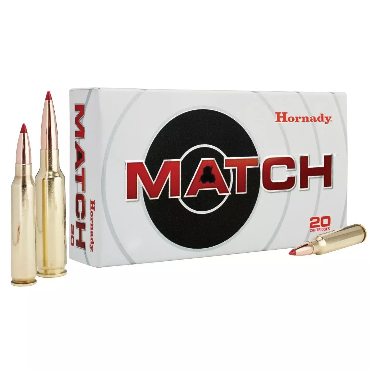 Hornady Match 308 Win 178 gr Hollow Point Boat Tail Match Ammo – 20/Box