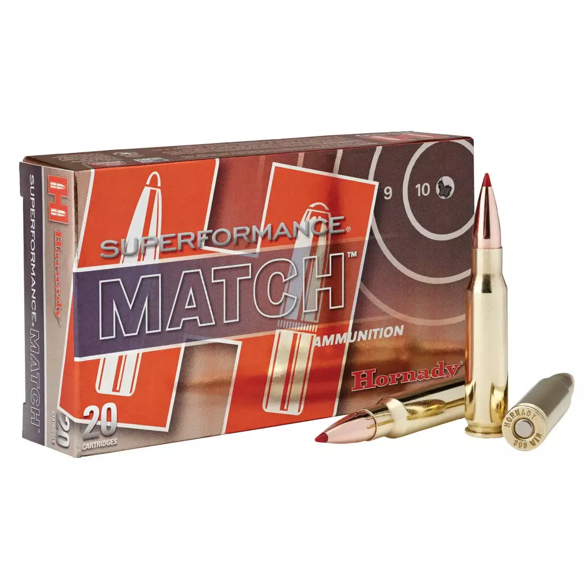 Hornady Superformance Match 308 Win 168 gr Extremely Low Drag-Match (ELD-M) 20/Box