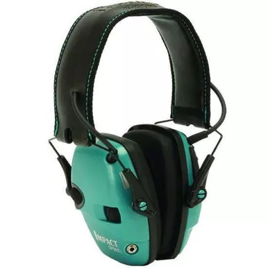Howard Leight Impact Sport Folding Electronic Earmuff Teal R-02521