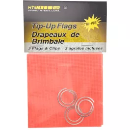 HT Enterprises Orange Tip-Up Flag – 3″ x 3″ – 3 Per Pack