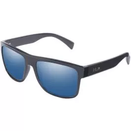HUK Clinch Sunglasses - Matte Black Smoke - Blue Mirror - Polarized Polycarbonate