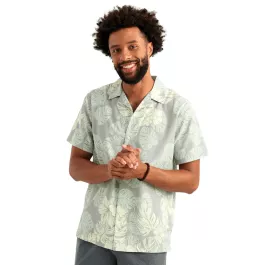 HUK Men's Camp Collar SS Shirt - Sharkskin - M