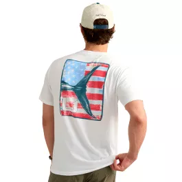 HUK Men's KC Americana SS Tee - White - S