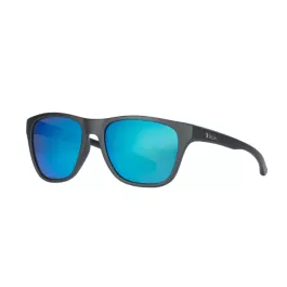 HUK Swivel Sunglasses - Matte Black Smoke - Blue Mirror - Polarized Polycarbonate