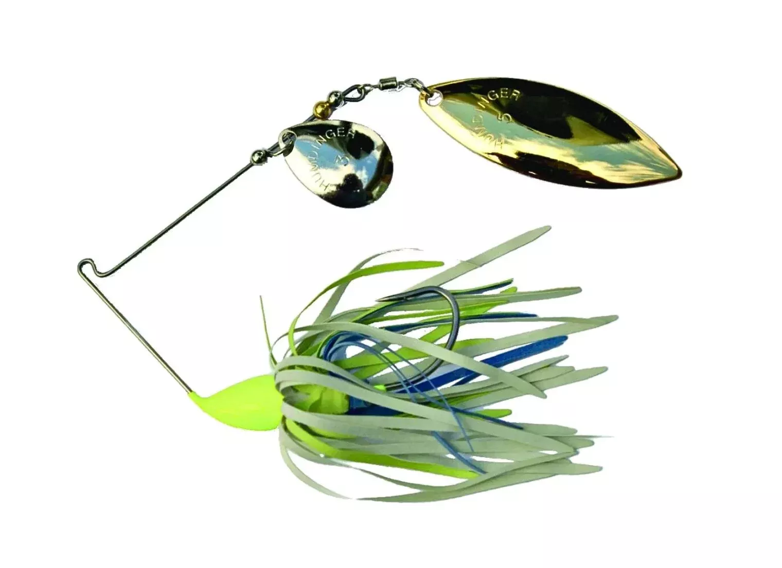 Humdinger Spinner Bait 3/8oz – Silver Colorado/Gold Willow Blue/Chartreuse/White #21-E