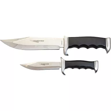 HUMVEE HMV-BC-02-BK Bowie Fixed Knife Set - 12.5" & 8.5" Blades