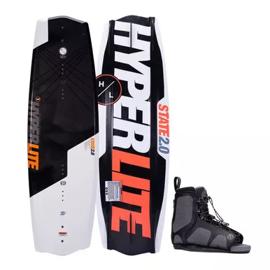 HYPERLITE State 2.0 125cm Junior Black Wakeboard with Remix 4-8 Binding (24327252)