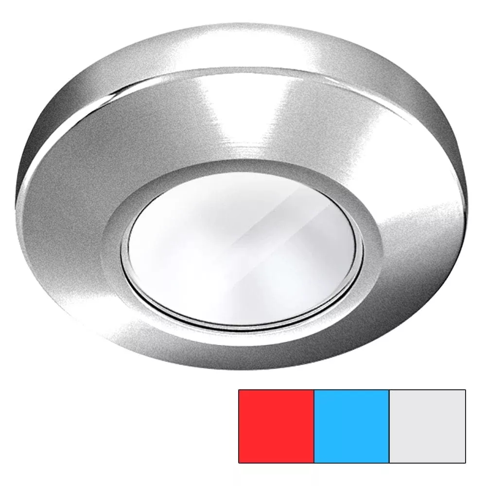i2Systems Profile P1120 Tri-Light Surface Light – Red, Cool White & Blue – Brushed Nickel Finish
