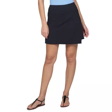 IBKUL Solid Faux Wrap Skort (26000)