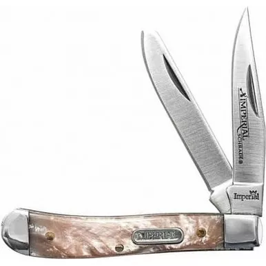Imperial IMP18PT Small Trapper Folding Pocket Knife 2.20" 3Cr13 Stainless Steel, Celluloid Handle