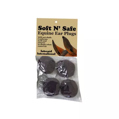 INTREPID INTERNATIONAL Soft N Safe Brown Equine Ear Plugs (PPE02)