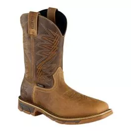 Irish Setter Marshall Men's 11-inch Waterproof Leather Soft Toe Pull-On Boot - Brown - 8.5 - Regular (D)