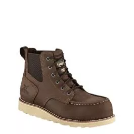 Irish Setter Pipestone Men's 6-inch Safety Toe Pull-On Boot - Brown - 8.5 - Wide (EE)