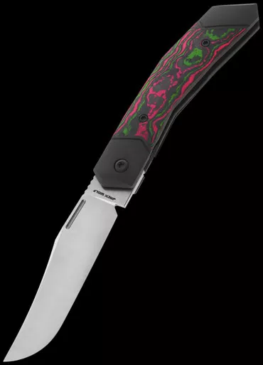 Jack Wolf Knives Bionic Jack CamoCarbon Water Melon Sugar Folding Knife