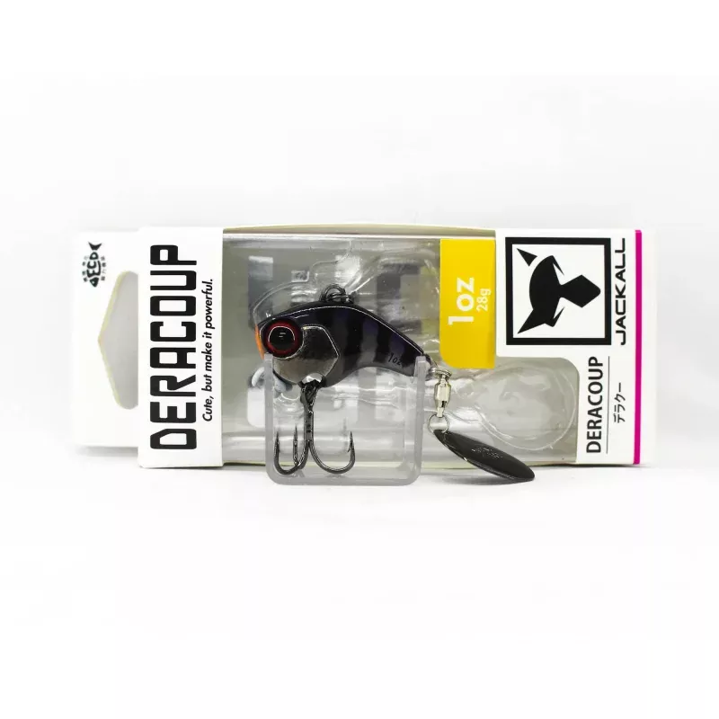 Jackall Deracoup 1 oz Spin Tail Sinking Lure Muddy Black (6055)