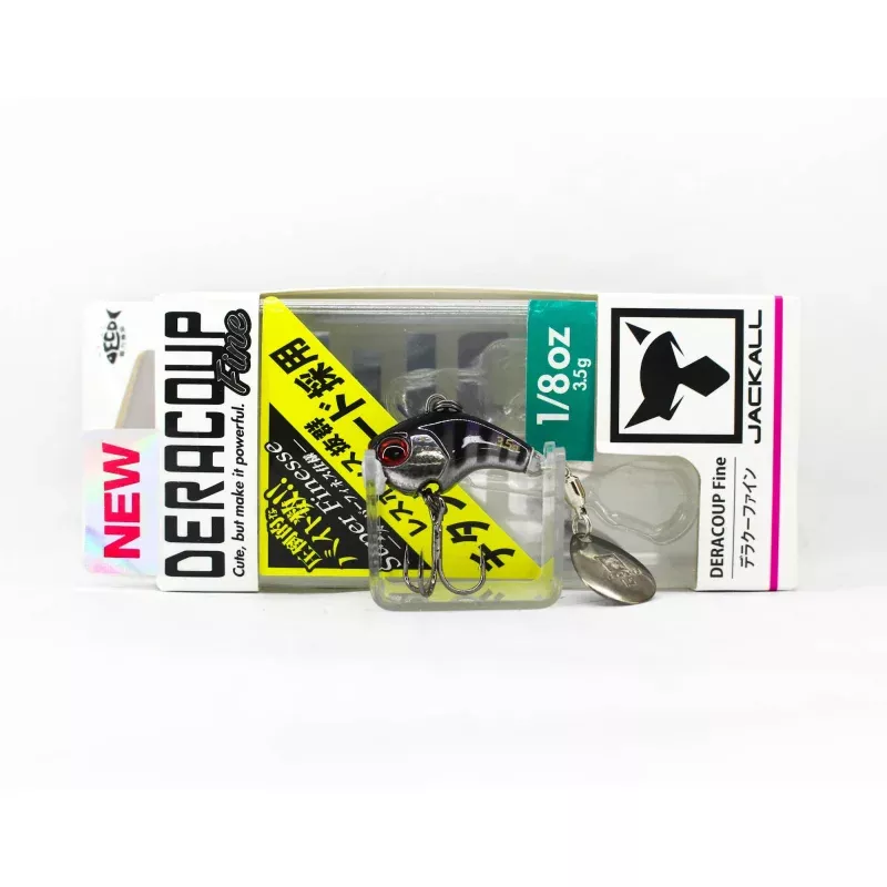 Jackall Deracoup Fine 1/8 oz Spin Tail Sinking Lure Muddy Black (4969)