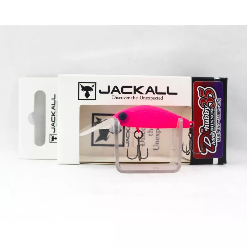 Jackall Diving Chubby Minnow 35 Suspend Lure Pink (0314)