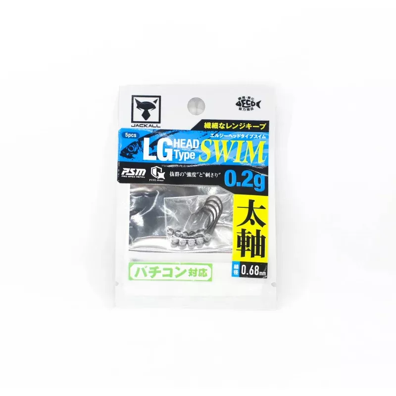Jackall Jig Head LG Head Type Swim L Size 0.2g 5pcs (1524)