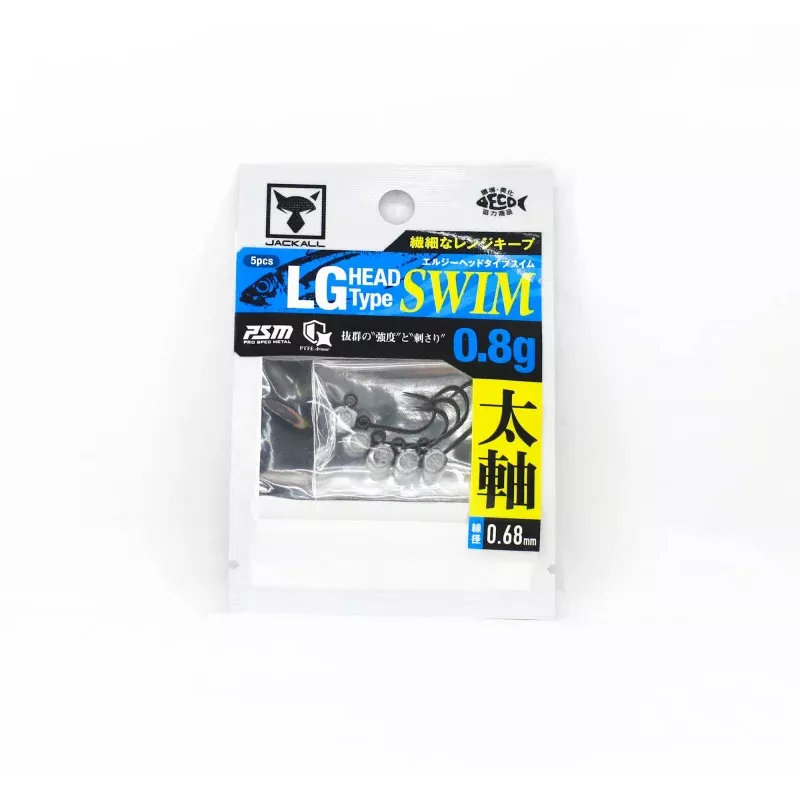 Jackall Jig Head LG Head Type Swim L Size 0.8g 5pcs (1500)