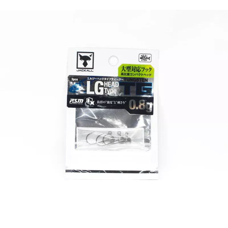 Jackall Jig Head LG Head Type TG Size 0.8g 3pcs (5187)