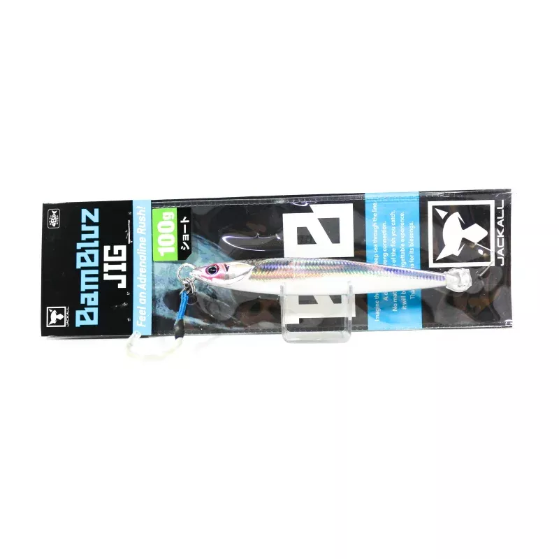 Jackall Metal Jig Bambluz Short 100 grams Slim Border Silver (2972)