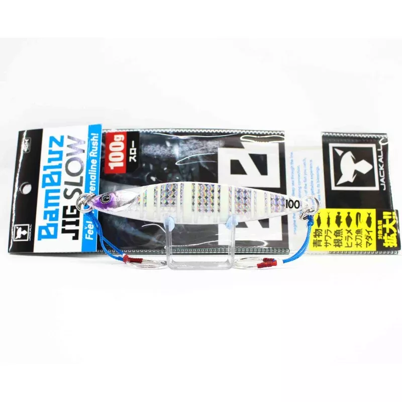 Jackall Metal Jig Bambluz Slow 100 grams Silver Glow Stripe (8046)