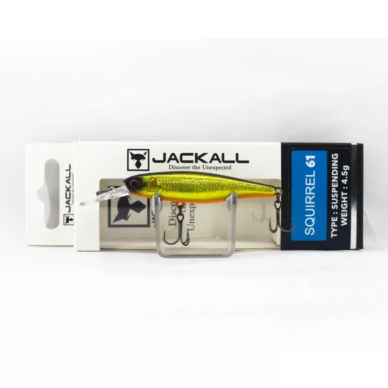 Jackall Squirrel 61SP Suspend Lure HL Gold Black (6681)