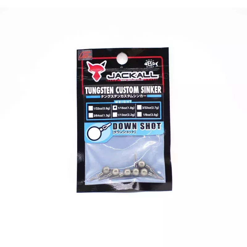 Jackall Tungsten Down Shot Sinker 1.8 Grams-6/Pack (8629)