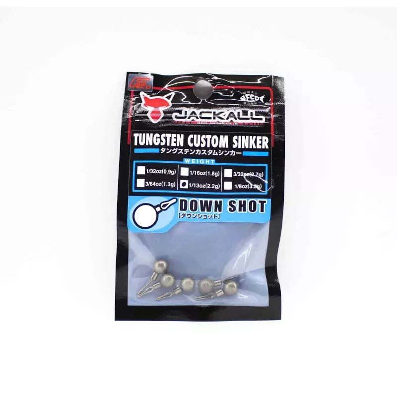 Jackall Tungsten Down Shot Sinker 2.2 Grams-5/Pack (8636)