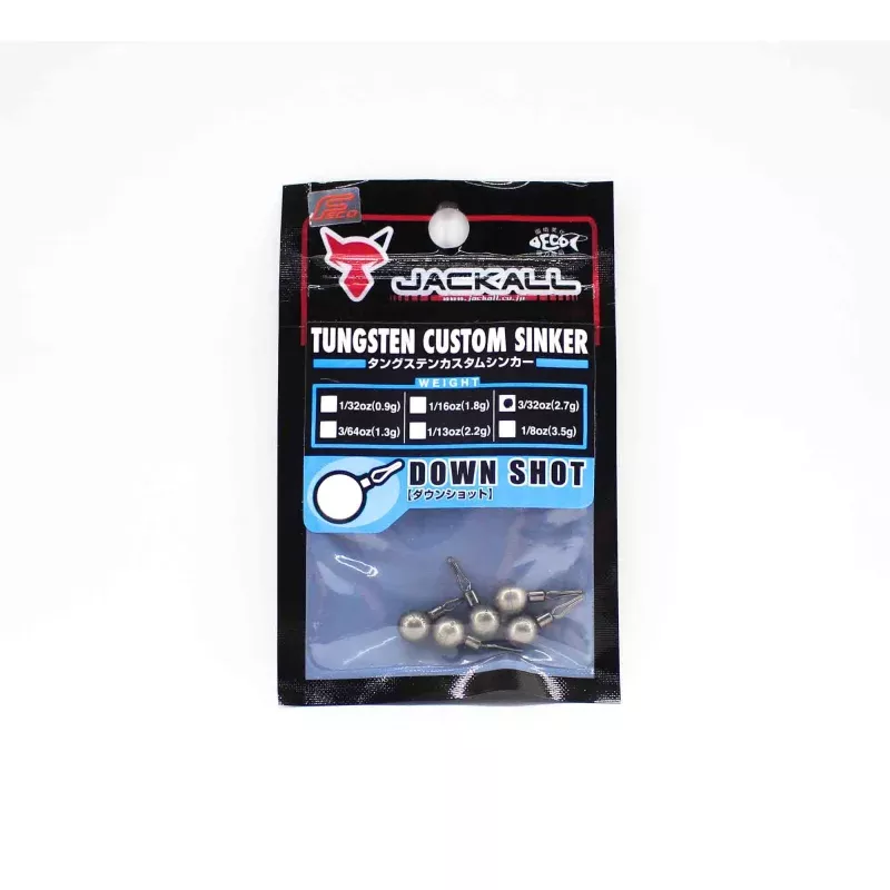 Jackall Tungsten Down Shot Sinker 2.7 Grams-5/Pack (8643)