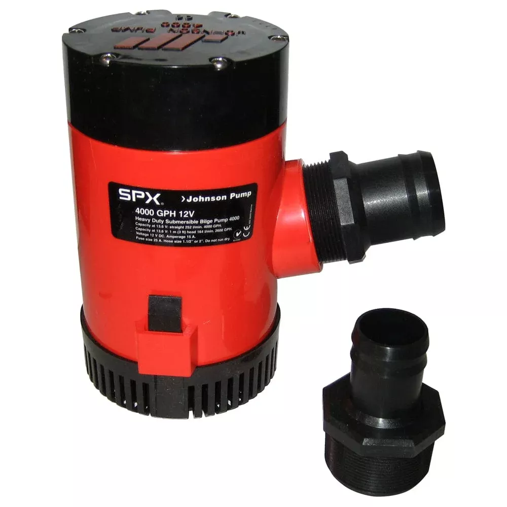 Johnson Pump 4000 GPH Bilge Pump 1-1/2″ Discharge Port 12V