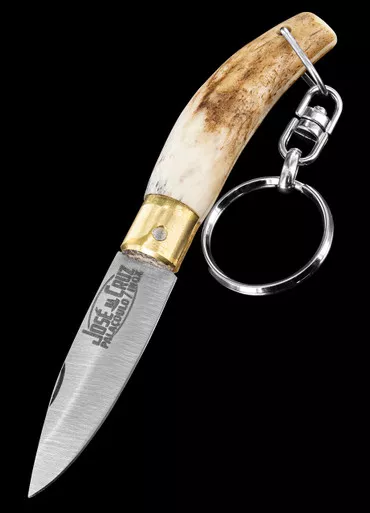 Jose da Cruz Keychain Knife Deer Horn INOX Folding Knife
