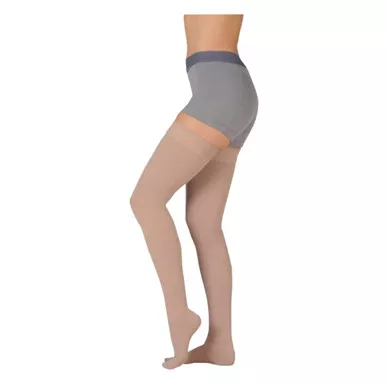 JUZO Basic Compression 20-30 mmHg FF Silicone Thigh High Stockings