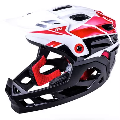 KALI PROTECTIVES Child Maya Race Gloss White/Red/Black One Size Full Face Helmet (0221922112)