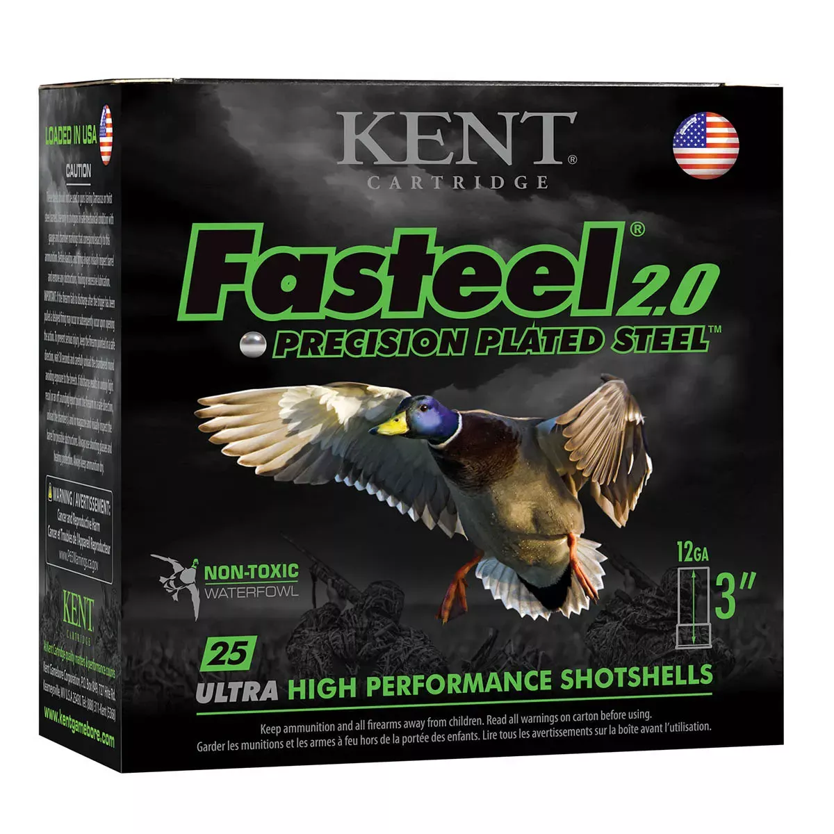 Kent Cartridge Fasteel 2.0 12GA 3″ 1-3-8oz #2