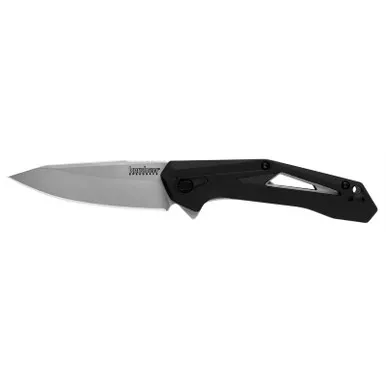 Kershaw 1385 Airlock Folding Knife Assisted SpeedSafe Drop Point 3.00" 4Cr14 Plain Edge Blade, Black Handle
