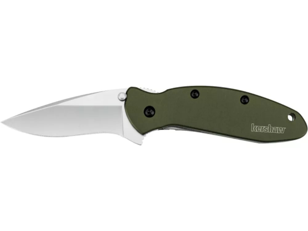 Kershaw 2.4" 420HC Drop Point Blade Olive Drab Aluminum Handle