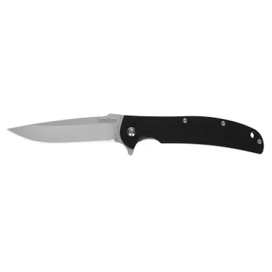 Kershaw 3410 Chill Folding Knife Drop Point 3.10" 8Cr13MoV Plain Edge Blade, Black G-10 Handle