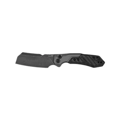 Kershaw 7850 Launch 14 Automatic Folding Knife 3.38" CPM 154 Cleaver Plain Edge Blade, Silver & Black Anodized Handle