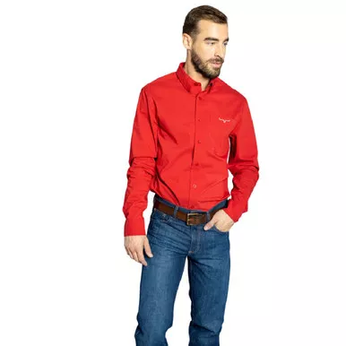 KIMES RANCH Men's KR Team Long-Dress Shirt