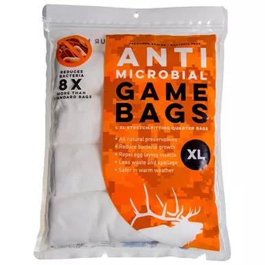 Koola Buck Anti-Microbial Game Meat Bag XL Synthetic Blend Pack of 4