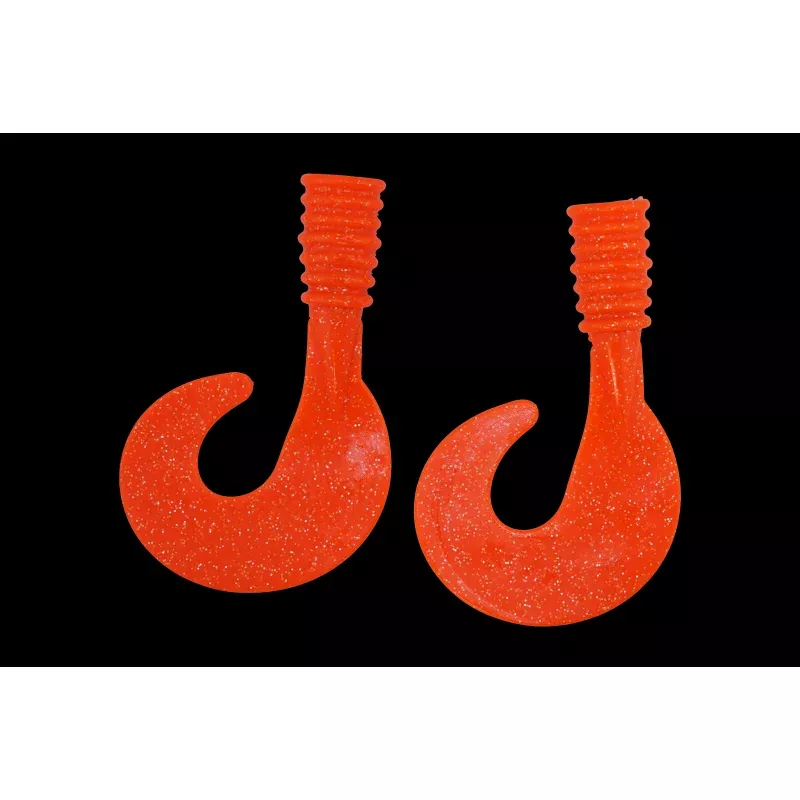 Kraken Curly Tail Kit|Orange Tail Silver Glitter&Chartreuse Tail SIlver Glitter&Black Tail Gold Glitter&Solid White