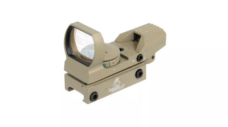 Lancer Tactical Red/Green Dot Reflex Sight, 4 Reticles, Tan