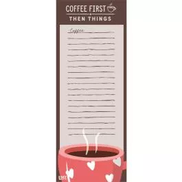 Lazy One Coffee First Notepad