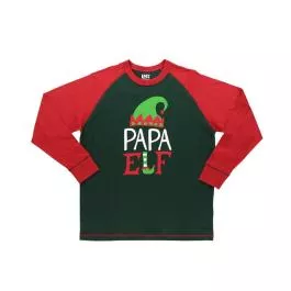 Lazy One Men's Long Sleeve PJ Tee - Papa Elf - L