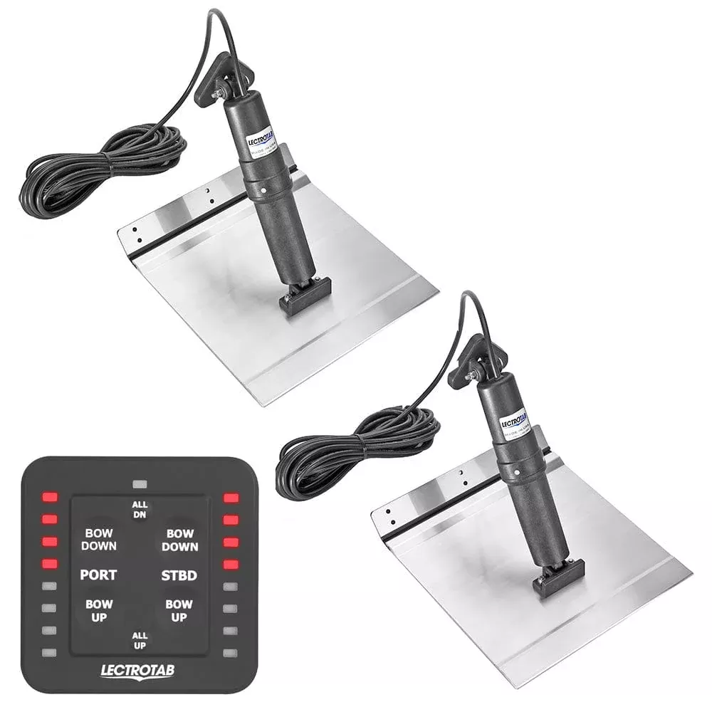 Lectrotab XKA Aluminum Alloy Trim Tab Kit w/One-Touch Control – 9 x 9