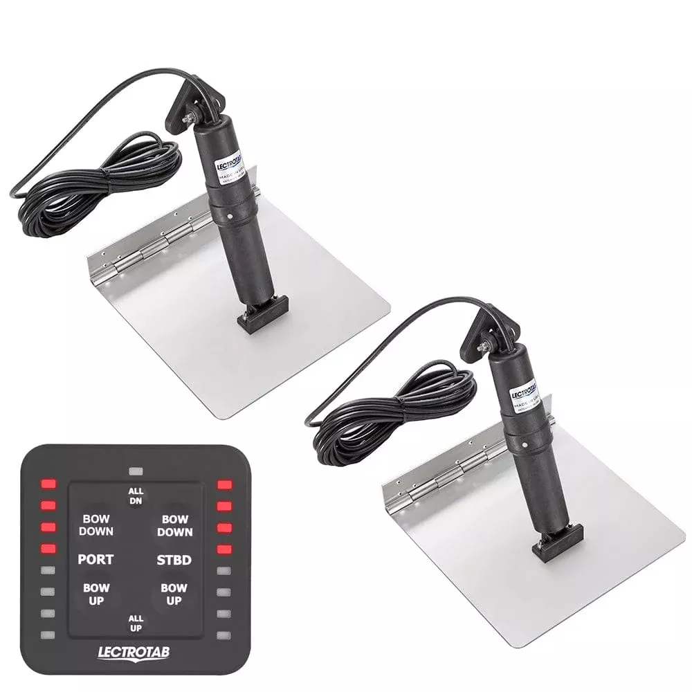 Lectrotab XKA Stainless Steel Trim Tab Kit w/One-Touch Control – 12 x 12